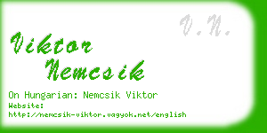 viktor nemcsik business card